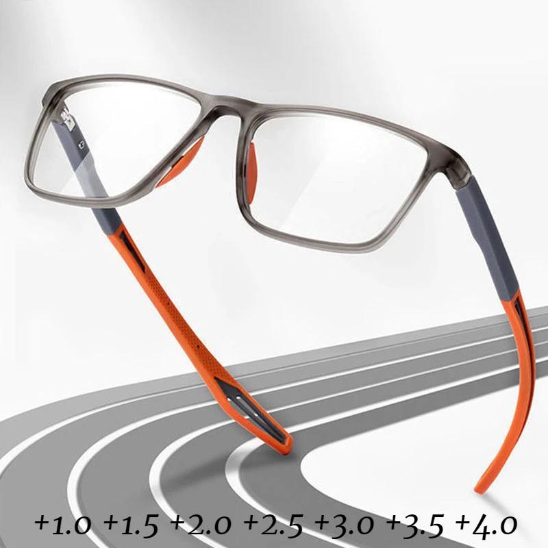 Ultralight TR90 Sport Reading Glasses Anti Blue Light Presbyopia Eyeglasses Women Men Unisex Far Sight Optical Eyewear 0 To+ 4.0