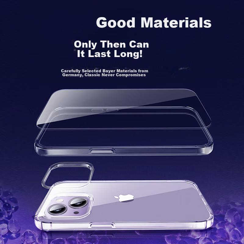 iPhone 14 Case, 14 German Bayer Material, MagSafe Magnetic Charging, Ultra-Thin Shockproof Airbag Full Coverage Transparent Soft Case