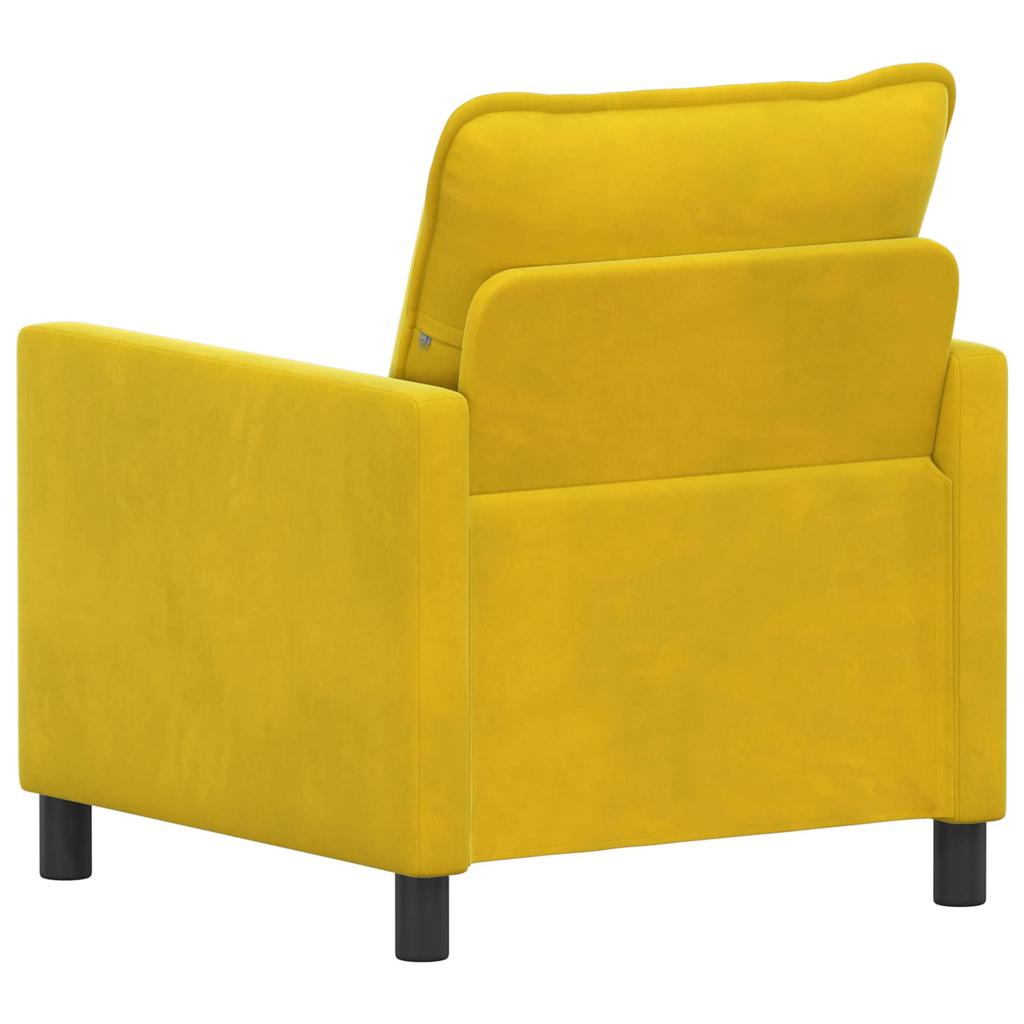 Yellow Sofa 76 X 81 X 87.5 Cm Velvet