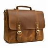 Men Leather Briefcase Bag 14" Computer Laptop Bags Thick Cow Skin Business Bag Vintage Style Men Male Bag Daily Working Totes