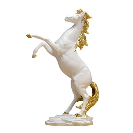 Artistic Horse Figurine Miniature Simulation Pony Statue Resin Animal Sculpture Home Office Desktop Decoration Ornament