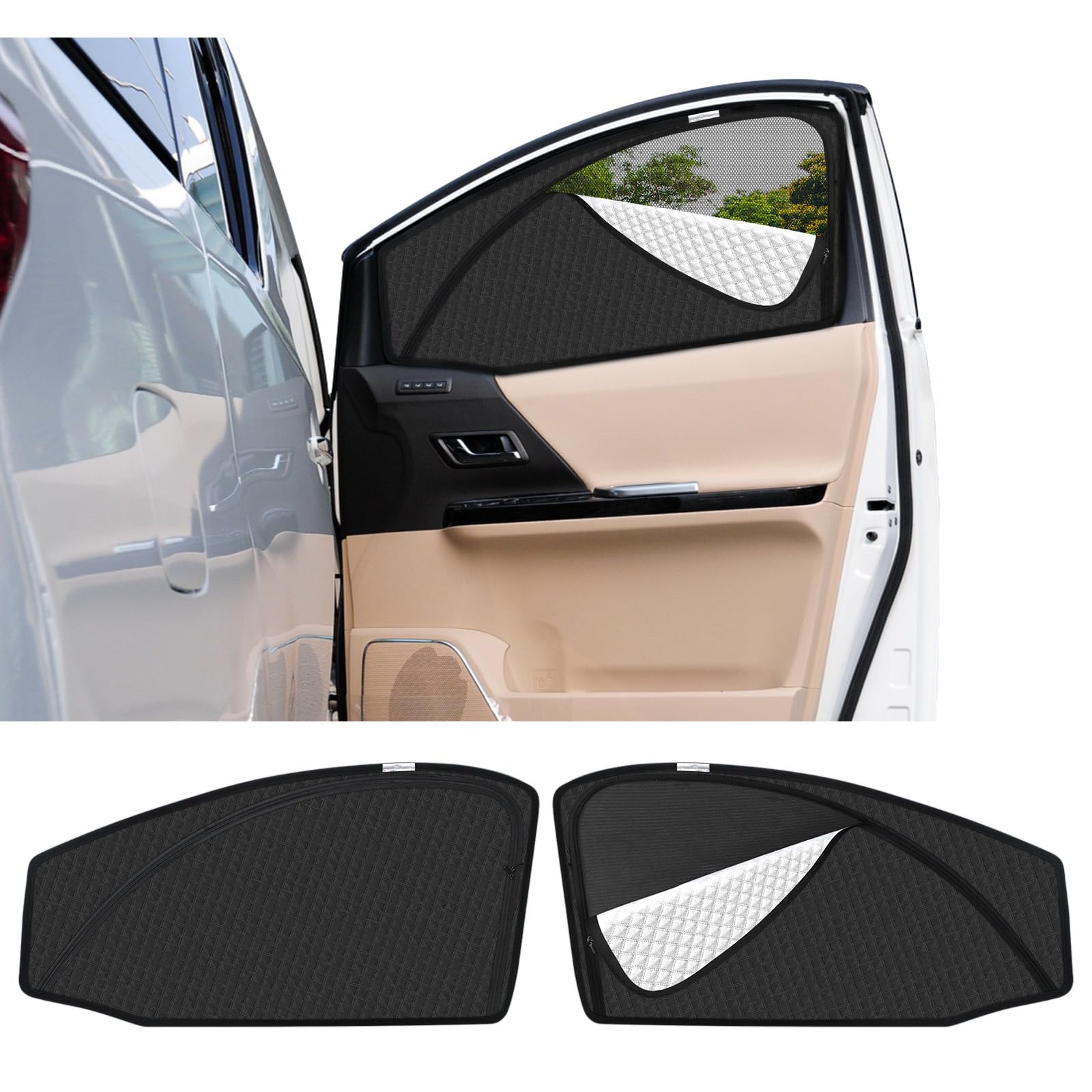 

ALPHARD VELLFIRE 20 Серия 20 Серия Автомобильная шторка Магнитная, Для бокового использования, Интегрированная автомобильная шторка, Toyota Alphard/Vellfire 20 series чёрный