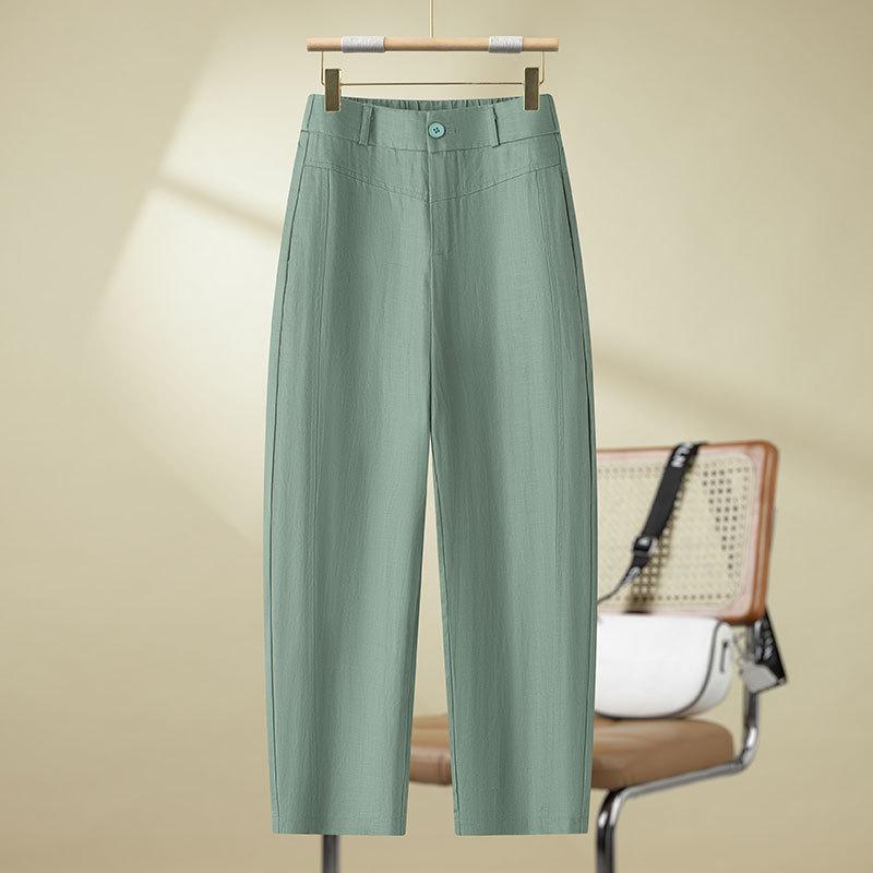 Drape Casual Harlan Pants Women's 1116 Summer Thin High Waist Thin Loose Narrow Version Versatile Nine-point Radish Pants