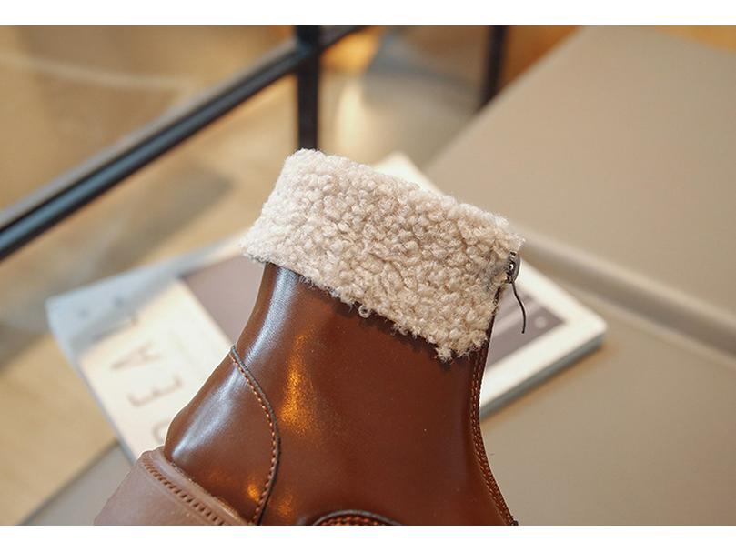 Girls' Martin Boots - 2022 Autumn/Winter Fleece-Lined Warm Fashion Soft-Soled Princess Boots