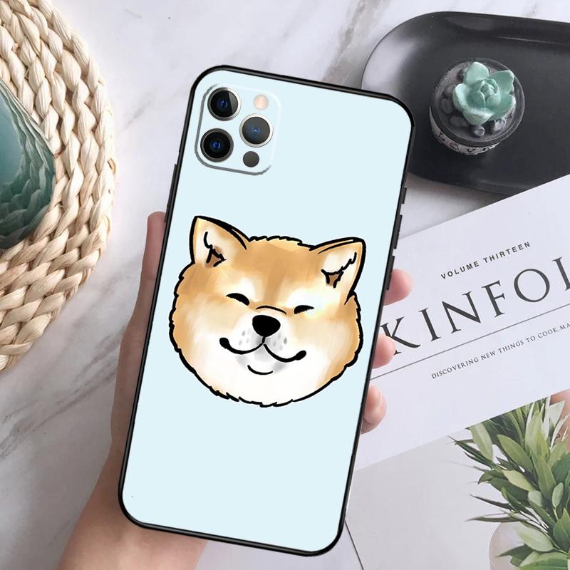 Animal Cute Dog Akita Phone Case For iPhone 16 Pro 11 12 13 14 15 Pro Max Mini XS X XR 7 8 16 Plus Cover Coque