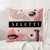 Brand Seletti Cushion Cover Natural Linen Pillowcase Set AllinOne Decor Cushion Cover for Sofa Bedroom Chair