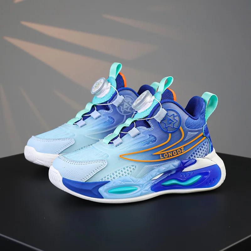 Four Seasons Kids Basketball Shoes Boys Sneakers Non Slip Children's Training Athletic Shoes Outdoor Sport Size 31-40