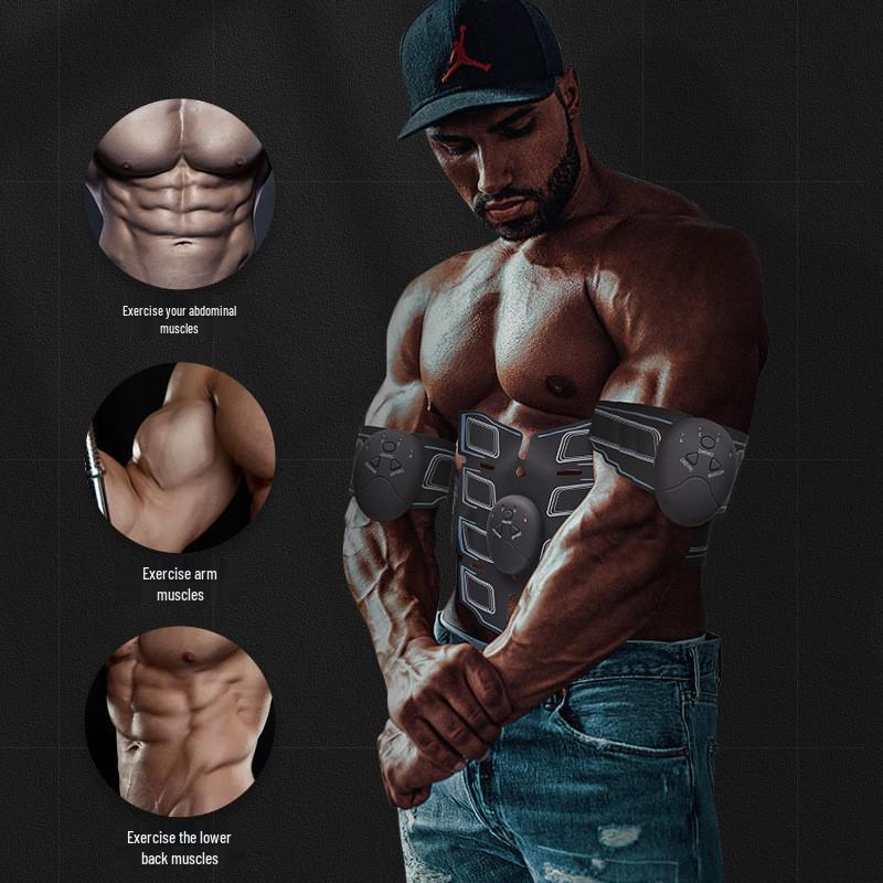 EMS Rechargeable Ab Muscle Stimulator with Digital Display - Smart Fitness Patch for Abs and Weight Loss