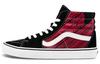 SK8 Hi Retro Freizeit-Skateschuhe Unisex Schwarz Rot VN0A4U3C2C5