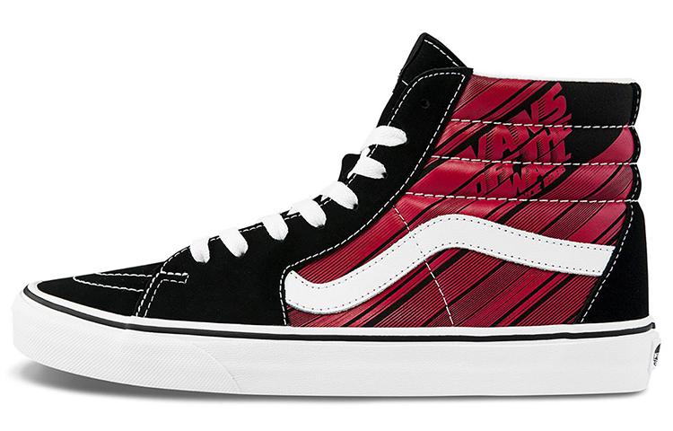 Vans SK8 Hi Ретро Повседневные скейт-туфли Унисекс Черный Красный VN0A4U3C2C5 36.5