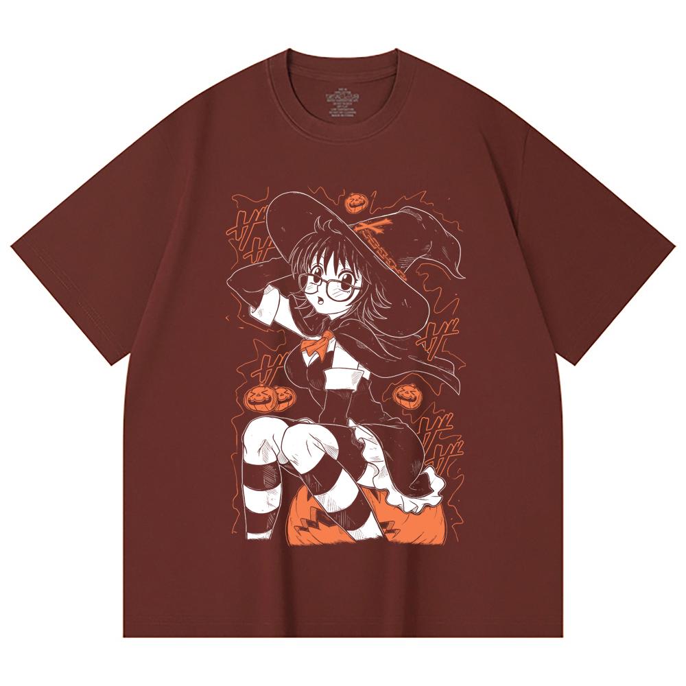 230 g/m² 100% Bawełna HXH V11 Shizuku Nadruk Halloweenowy Unisex Ciężka Bawełniana Koszulka