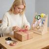 1set 6 Layers Wood Bracelet Organizer Display Riser Stands Moccasin 19.9x31.6x35.5cm