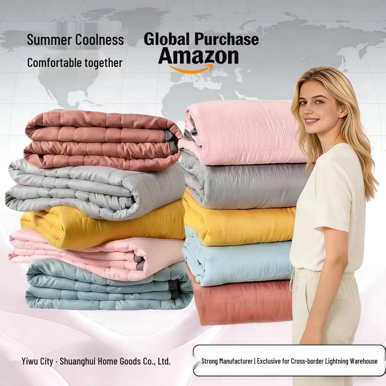 Summer Lightweight Air Conditioning Quilt for Dorms and Kids, Thin Quilt for Spring and Autumn. 100*140 cm (Child s Nap)