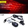 Car Ceiling Red LED Atmosphere Projector Galaxy Star Light Set Armrest Box Mount