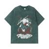 275 GSM Gewaschene T-Shirts 100% Baumwolle Gachiakuta V1 Rudo Print Unisex Schweres Baumwoll-T-Shirt
