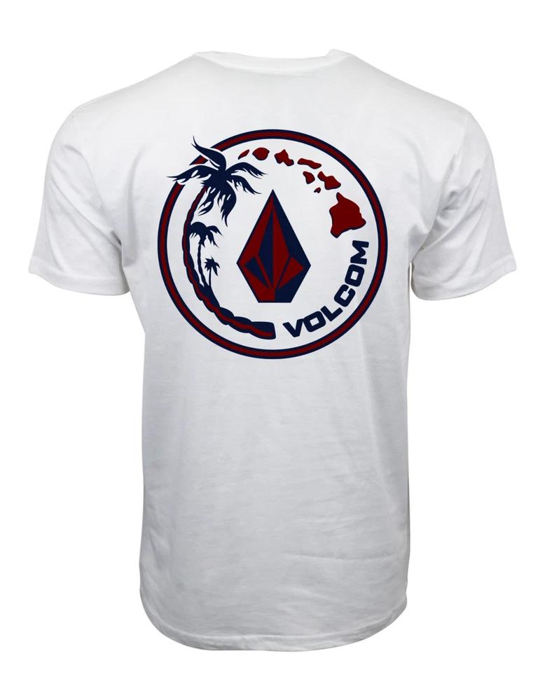 Volcoms Unisexs Premium Hawaii Island Tree T Shirt S