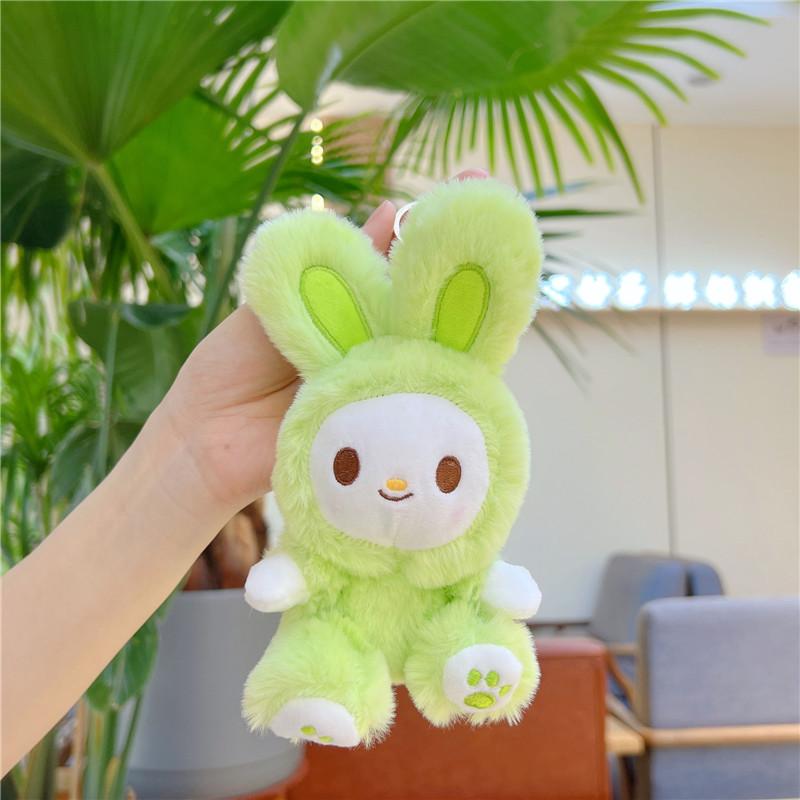 Animal Rabbit Key Ring Cute Plush Toy Stuffed Doll Bunny Keychain Bag Pendant Women Girl Birthyday Gift