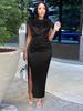 Rochie de dama plisata lunga rosu vin elegant cu fanta guler inalt, slim fit, fara maneci, tinute maxi marime mari, petrecere de seara, rochii stralucitoare