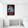 Jaws Vintage Movie Poster Metal Tin Sign, Roy Scheider Robert Shaw Richard Dreyfuss, Great White Shark, Home Bar Man Cave Decor,