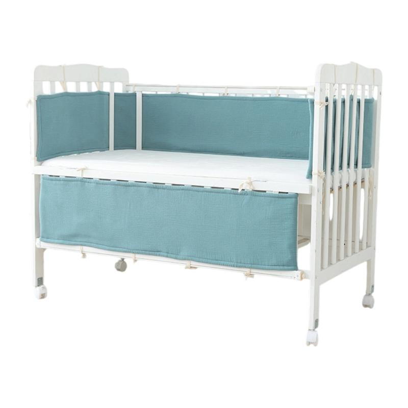 2 Piece/set User Friendly Baby Cot Rail Guard Elastic Cushioning Padding With Easy Setups For Infant Crib Protection