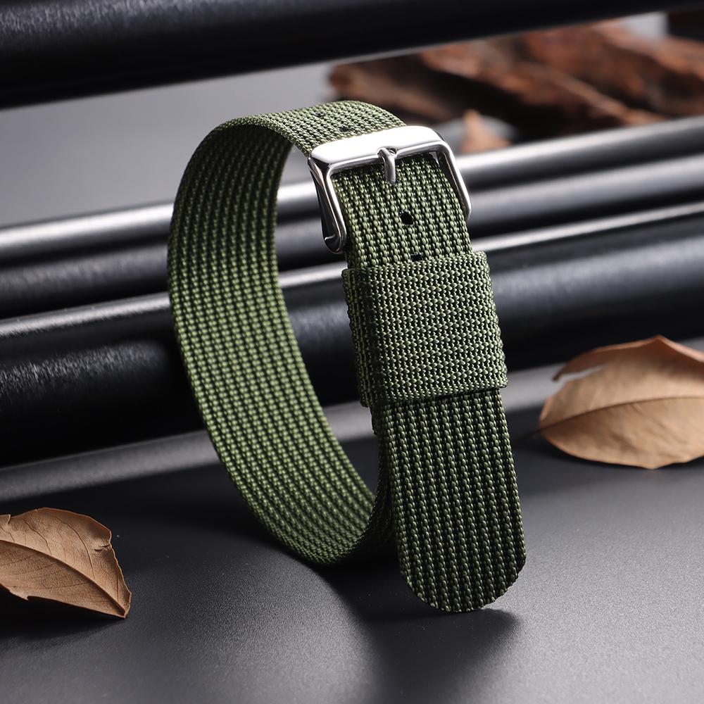 18/20/22mm Nylon Watch Band Braided Nylon Strap for Seiko Men's Army Sports Breathable Fabric Nylon Bracelet Wristbelt for Omega