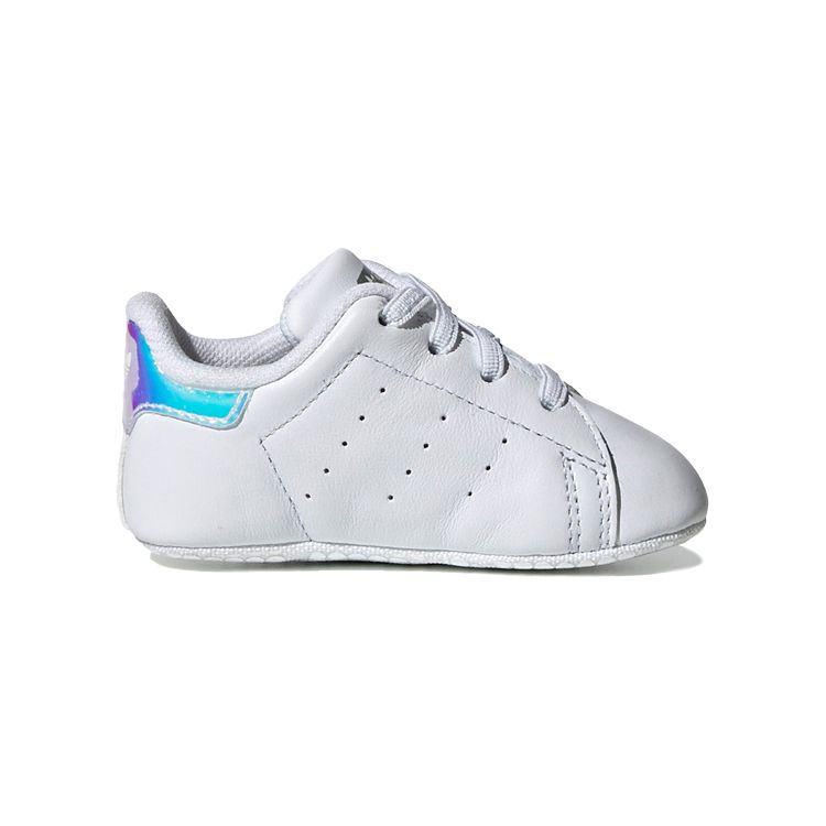 adidas Stan Smith Crib White Iridescent Baby Sneakers Cloud-White Silver-Metallic CG6543