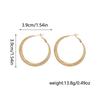 S925 Silver Brushed Plain Hoop Earrings - European & American Style, Versatile, High-End, Cold Tone