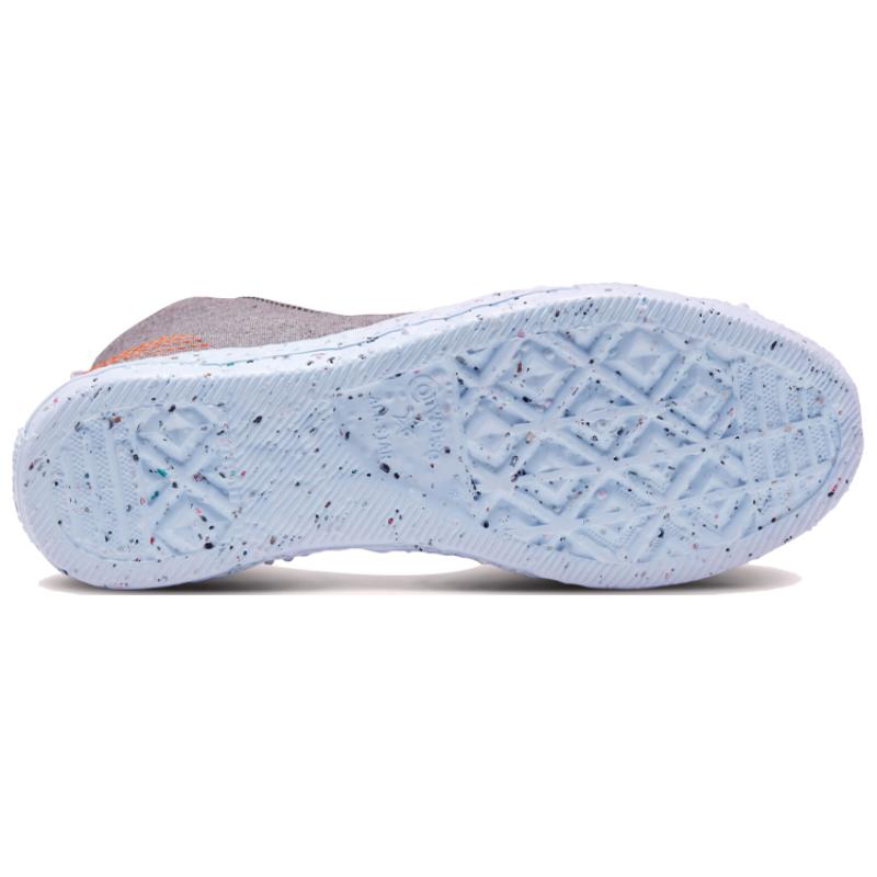 Converse Chuck Taylor All Star Crater Comfortable and Versatile High-Top Canvas Shoes Unisex Gray Orange