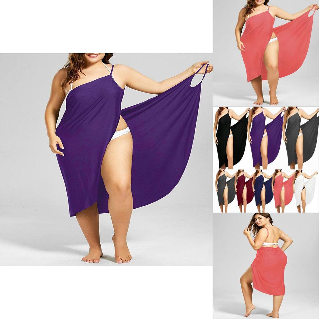 Scarf Women Swimwear Beach Cover Up Wrap Sarong Sling Skirt Maxi Dress Plus Size Dresses