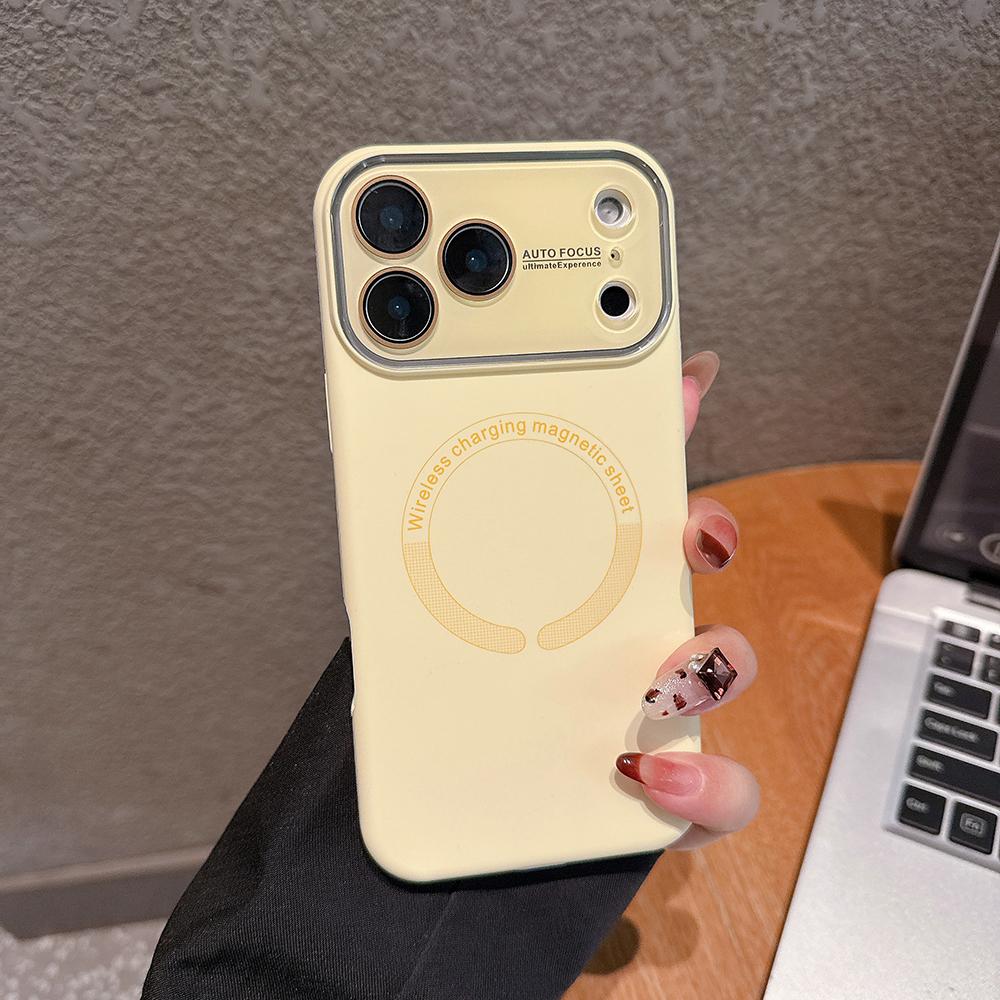 Liquid Nano Frosted Glass For Magsafe Case For iPhone 17 16 15 14 13 Pro Max Magnetic Wireless Charge Silicone Shockproof Cover