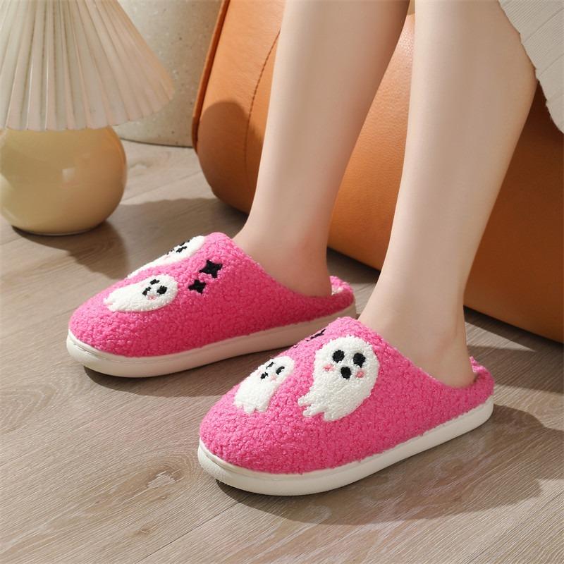 New Ghost Cotton Slippers Women's Home Indoor Non-slip Home Halloween Slippers Winter