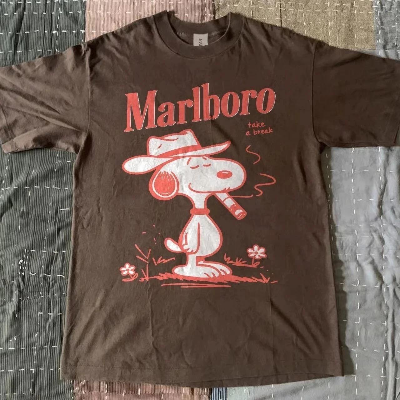 Marlboro Sn00pi “Take a Break” Graphic T-Shirt dark chocolate tee XXL