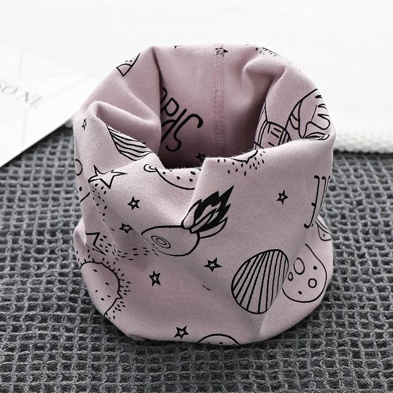 Autumn Spring New Cotton Baby Scarf Children Snood Cartoon Kids Scarfs Boys Girls Neck Ring Scarves Collar Warm Neckerchief