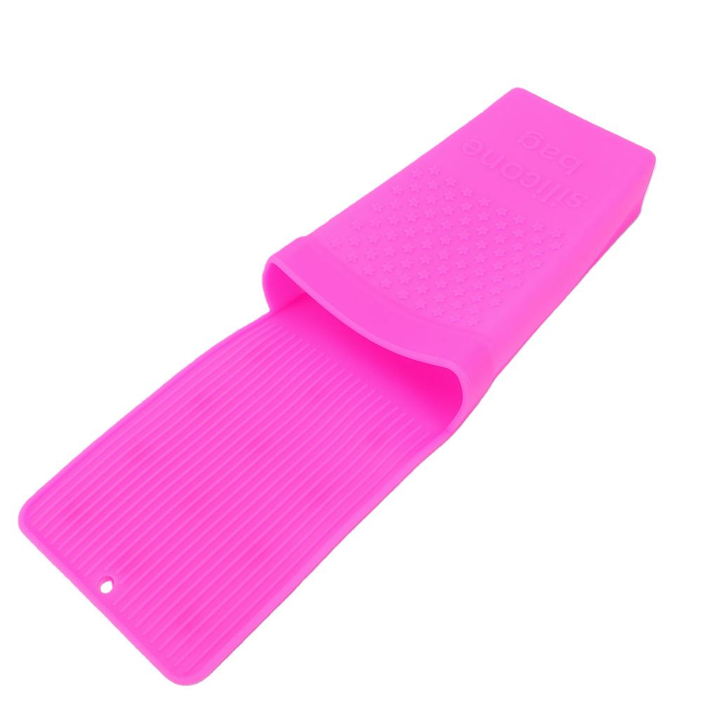 Supporto per Ferro Arricciacapelli in Silicone Resistente al Calore Supporto per Piastra per Capelli Montaggio a Parete con Ventosa per Piastra Piatta Rosato