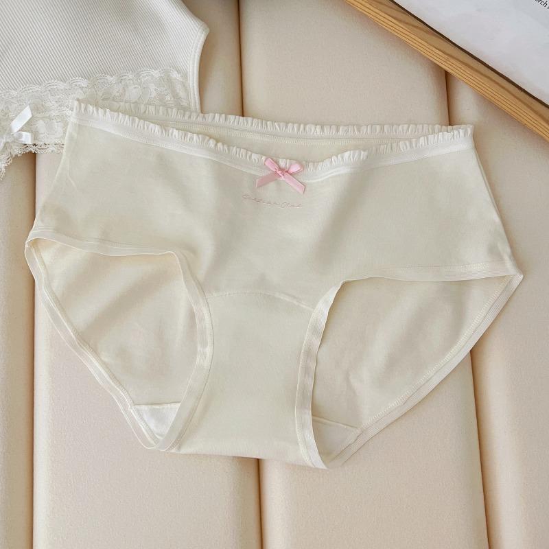 Ropa interior de algodón para bebé, antibacteriana, de clase A, pequeña, fresca, de algodón puro, sin rastro, para las cuatro estaciones, fina, de cintura media, para mujer.