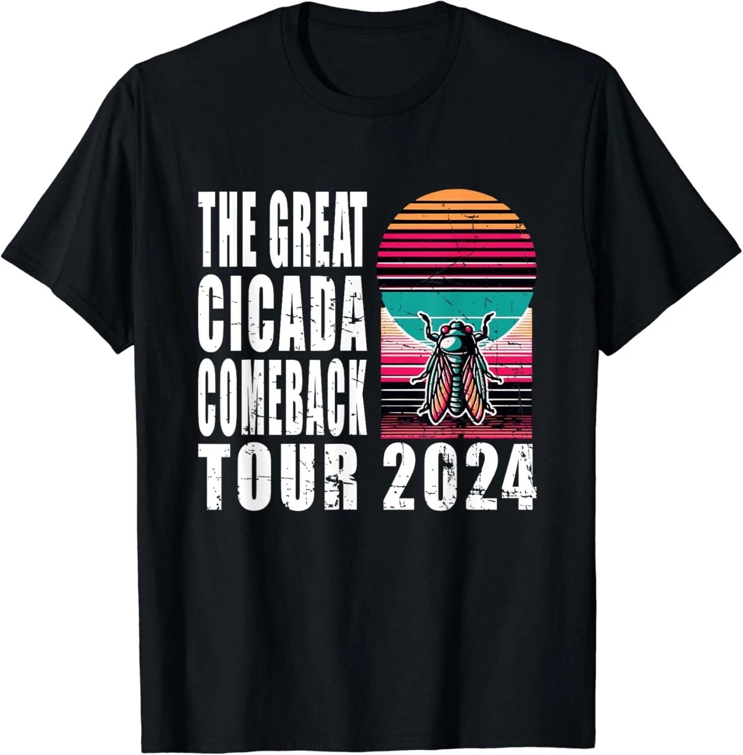 Great Cicada Comeback Tour 2024 - Insect Invasion Retro Gift Unisex T-Shirt 4XL