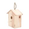 Wooden Window Bird House with Strong Suction Cup Outdoor Bird House for Garden Yard Decoration