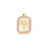 304 Stainless Steel Flora Charms 18K Gold Plated Rectangle Coconut Palm Tree Enamel Pendant DIY Necklace 20mm x 13mm, 2 Pcs