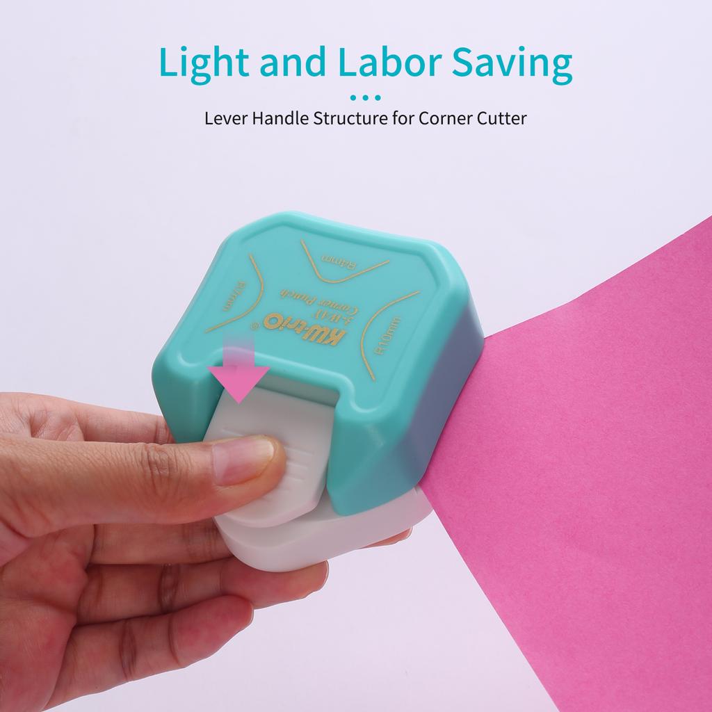 KW-trio 3-in-1 Corner Rounder Punch R4/R7/R10mm Round Corner Trimmer Cutter for Card Photo Paper Laminating Pouches