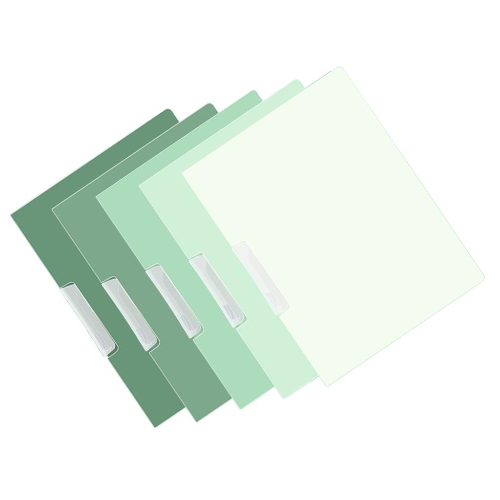 5Pcs File Folders Report Cover Set 50 Sheets Capacity Plastic Binder Paper Protector File Organizers with Side Opening