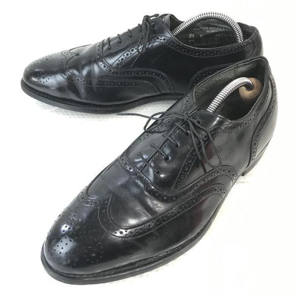 

ANSI Z41 PT83 80s Vintage Leather Steel Toe Full Brogue Wingtip 8.5W 26.0-26.5 Black Safety Boots