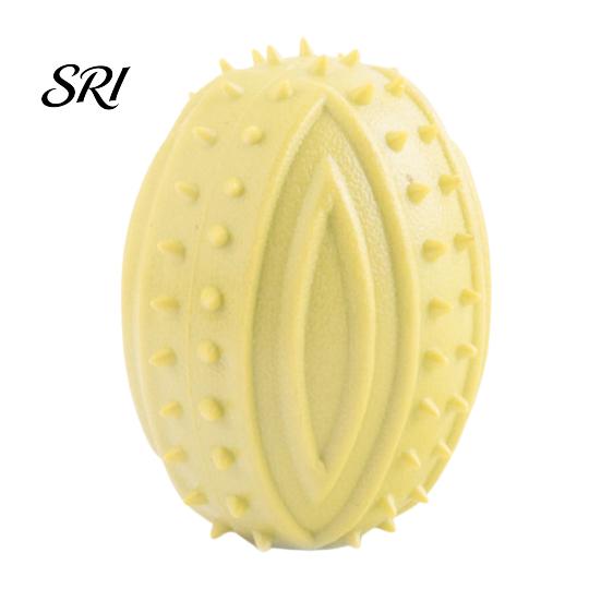 Bite-resistant Toy Dog Teething Toys with Spike Teeth Cleaning Ball Bite-Resistant Rugby Chew Interactive Sound for Small Medium Large Dogs