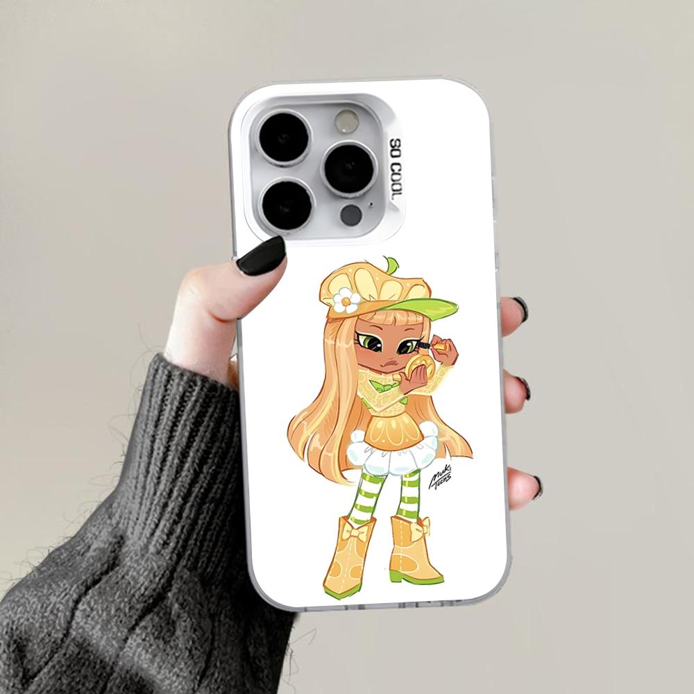 S-Strawberry Pink S-Shortcakes Phone Case For iPhone 16,15,14,13,12,11,Pro,Max,Plus,Mini,XS,SE Anti Fall Gray White Matte Bumper