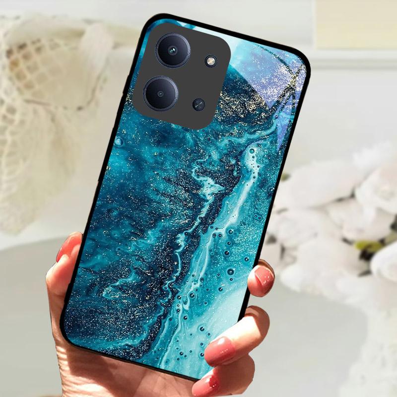 Etui Do Xiaomi Redmi 15C 4G Global Case Luksusowe Szkło Hartowane Ochrona Aparatu Tylna Pokrywa Do Redmi15C 15 C Odporne na Wstrząsy Fundas