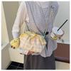 Lotus Leaf Design Cloud Bag Niche Pleated Chain Bag Clip Single Shoulder Messenger Bag Underarm Bag
