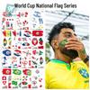 Weltcup-Flaggen-Tattoos: Temporäre Fan-Gesichtsaufkleber für Sportveranstaltungen