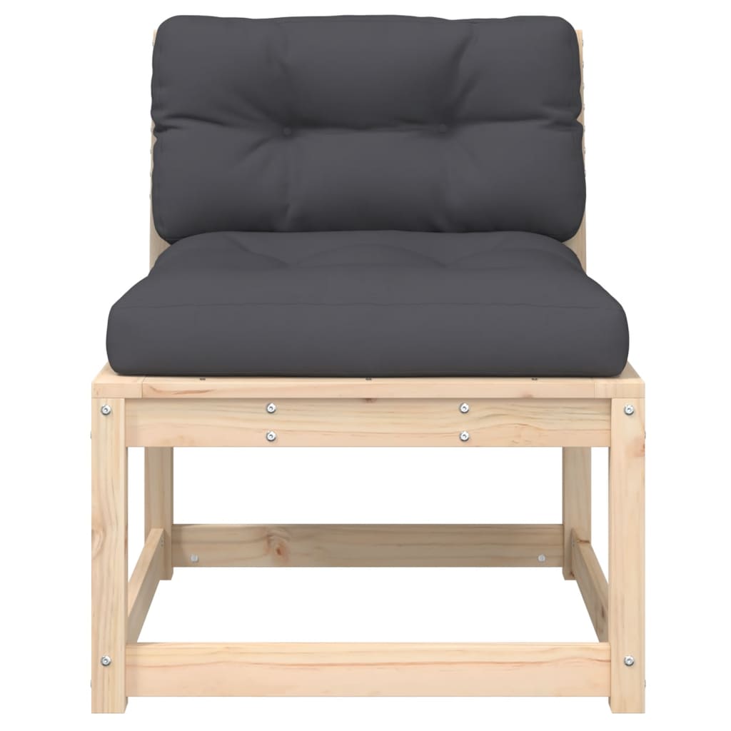 Garden Sofa with Cushions Solid Pine Wood