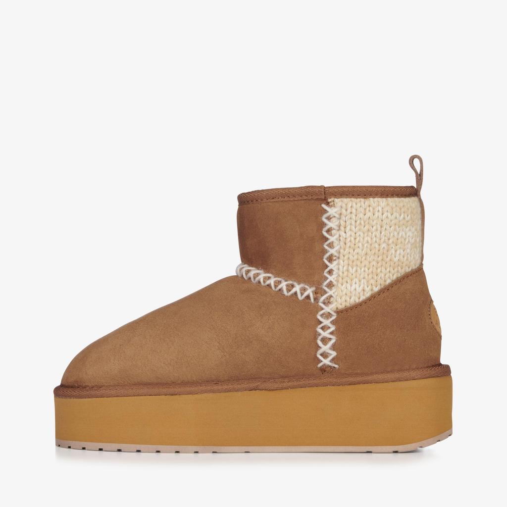 Fashion Boots Stinger Knit Flatform Chestnut [EMU Australia]
