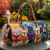 3D Printed Puppy Series Quilted Cotton Travel Bag - Fashionable Women's Yoga Handbag