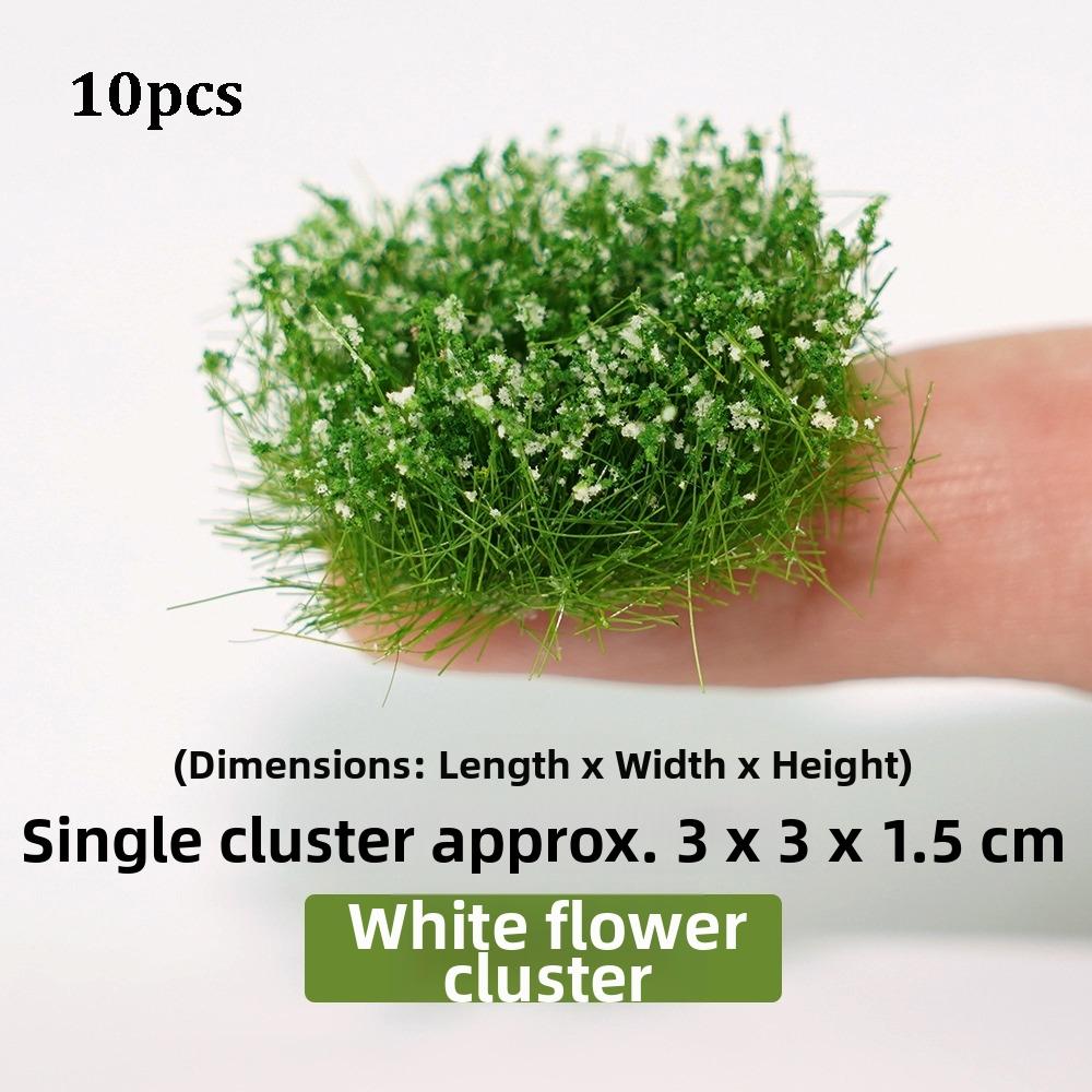 10pcs/lot 3*3*1.5cm Mixed Big Flower 10 Colors Miniature Plants Materials Layout Accessories
